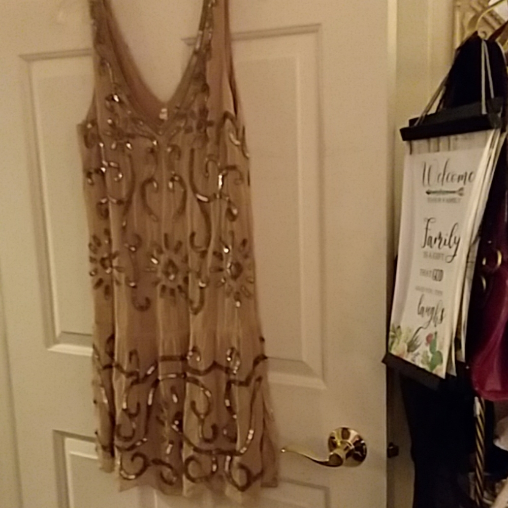 Willow & Clay chiffon beaded dress